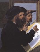 Giovanni Battista Paggi Self-Portrait with an Architect Friend oil painting on canvas